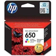 HP 650 Tri-color Original Ink Cartridge (200 Pgs)