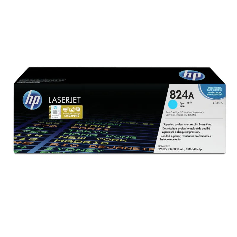 HP 824A Original Cyan LaserJet Toner Cartridge