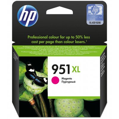 HP 951XL High Yield Magenta Original Ink Cartridge (1,500 Pgs)