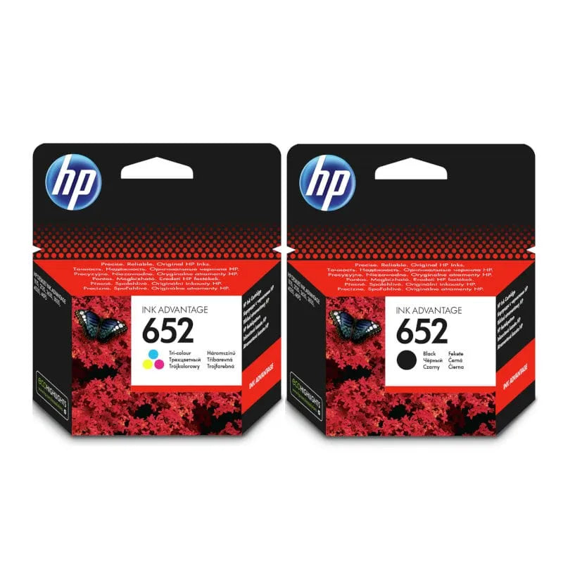 HP Blister 652 Black and Tri-colour Pack