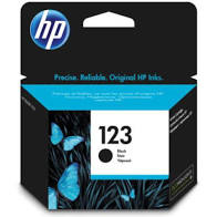 HP 123 Black Original Ink Cartridge (120 Pgs)