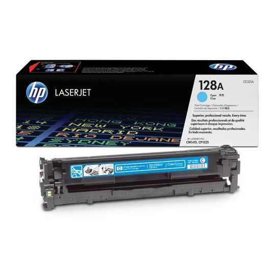 HP 128A Original Cyan LaserJet Toner Cartridge