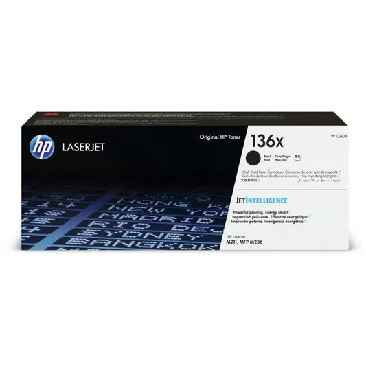 HP 136X Original High Yield Black LaserJet Toner Cartridge