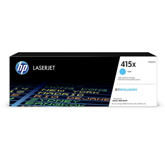 HP 415X Original High Yield Cyan LaserJet Toner Cartridge