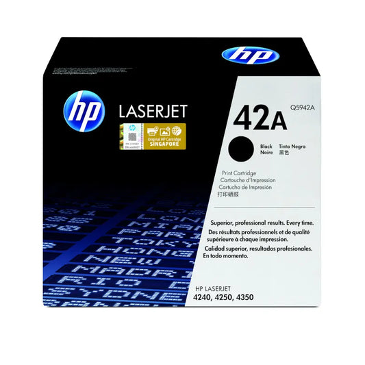 HP 42A Original Black LaserJet Toner Cartridge