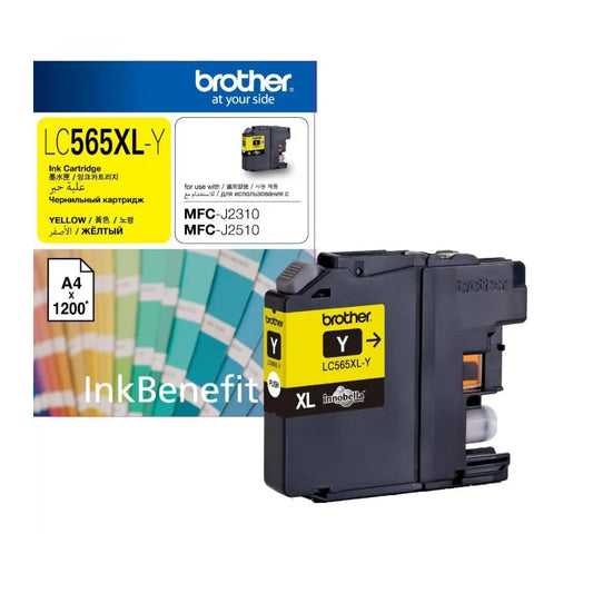 Brother LC-565XLY High Yield Yellow Original Ink Cartridge