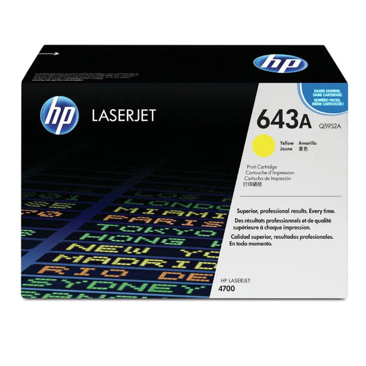 HP 643A Original Yellow LaserJet Toner Cartridge