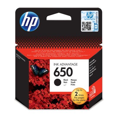 HP 650 Black Original Ink Cartridge (360 Pgs)