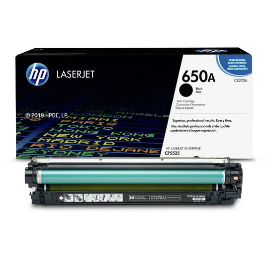 HP 650A Original Black LaserJet Toner Cartridge
