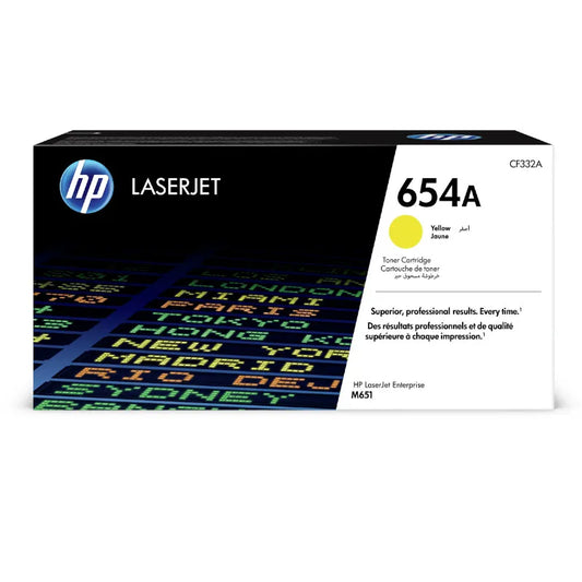 HP 654A Original Yellow LaserJet Toner Cartridge