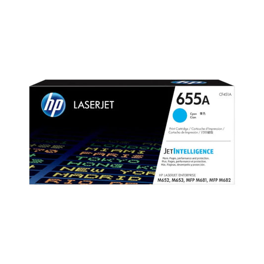 HP 655A Original Cyan LaserJet Toner Cartridge