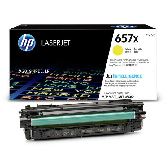HP 657X Original High Yield Yellow LaserJet Toner Cartridge