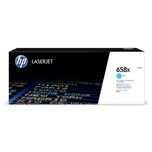 HP 658X Original High Yield Cyan LaserJet Toner Cartridge