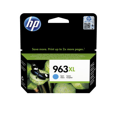 HP 963XL High Yield Cyan Original Ink Cartridge (1,600 Pgs)
