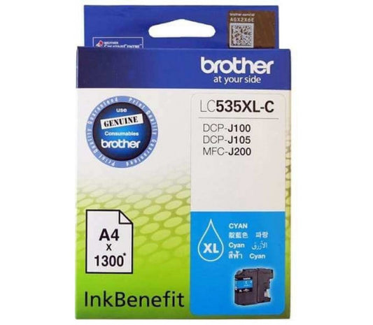 Brother LC-535XLC High Yield Cyan Original Ink Cartridge