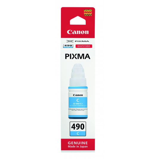 Canon GI-490 Cyan Ink Bottle (7,000 Pgs)