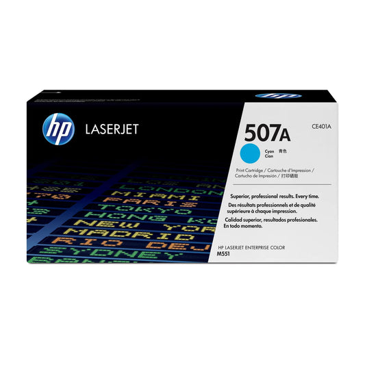 HP 507A Original Cyan LaserJet Toner Cartridge