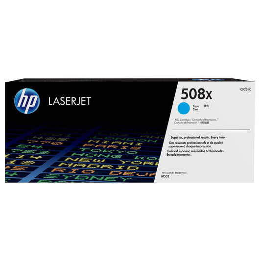HP 508X Original High Yield Cyan LaserJet Toner Cartridge