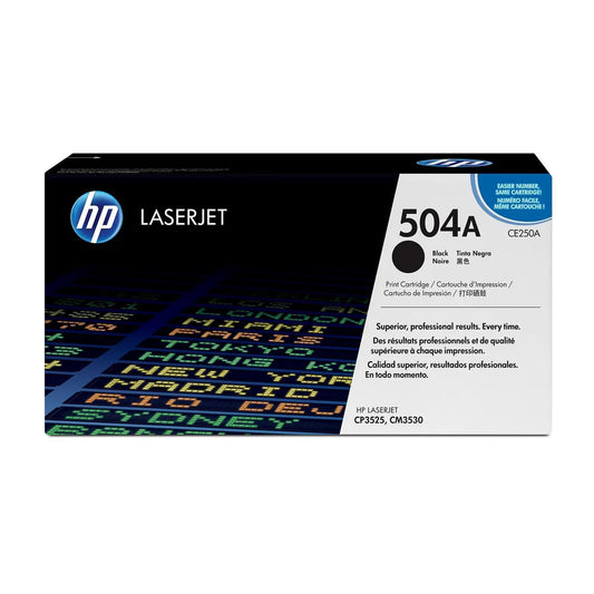 HP 504A Original Black LaserJet Toner Cartridge