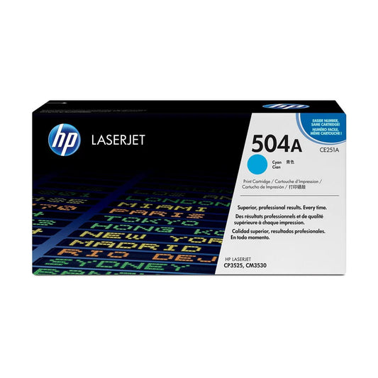 HP 504A Original Cyan LaserJet Toner Cartridge