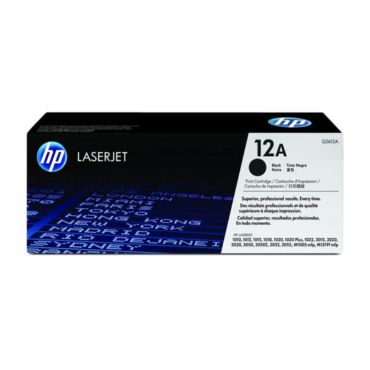HP 12A Original Black LaserJet Toner Cartridge