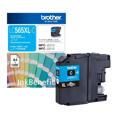 Brother LC-565XLC High Yield Cyan Original Ink Cartridge